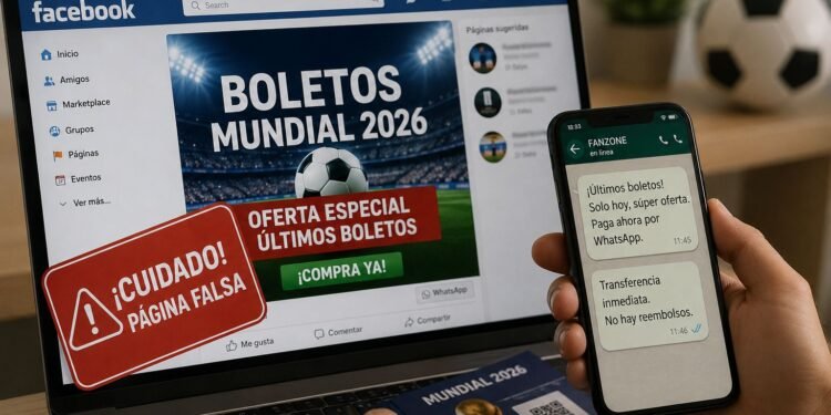 ¡Verifica antes de pagar! Facebook encabeza fraudes por boletos del Mundial 2026