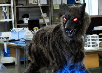 ¿Un lobo robot contra los osos? Así funciona el invento japonés que ya protege una tienda y sorprende al mundo