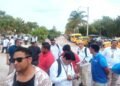 Trabajadores bloquean acceso al Puerto Costa Maya y afectan operación de cruceros en Mahahual