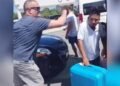 Turista y taxista protagonizan pelea tras incidente vial cerca del Aeropuerto Internacional de Cancún
