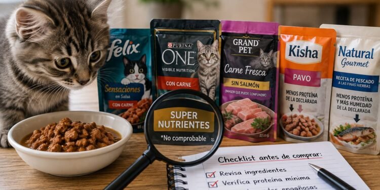 ¿Le das sobres a tu michi? Estos son los productos con publicidad engañosa y menos proteína
