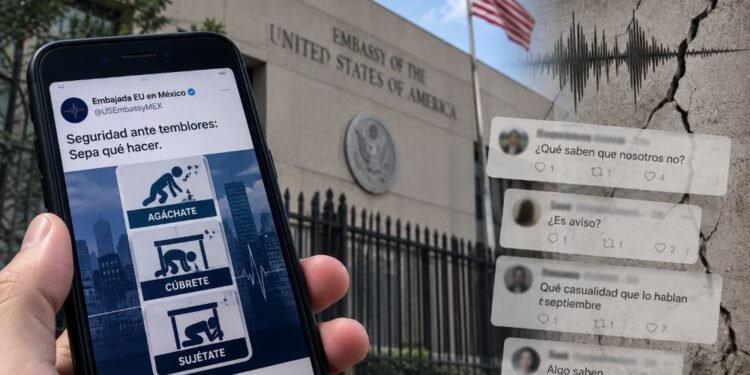 Embajada de EU lanza mensaje preventivo por sismos y redes lo convierten en “advertencia”
