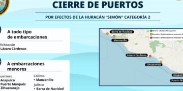 Simón alcanza categoría 2 y pone en alerta al Pacífico; Marina alista 3 mil 400 elementos en Colima