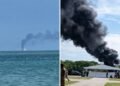 ¡Humo negro hasta Belice! Quema de narcóticos en Chetumal causa polémica